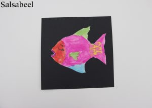 a fish painting created at a prep school in belgravia