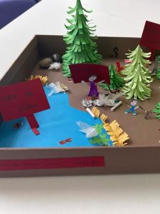 A forest model created by children from a prep school in Pimlico