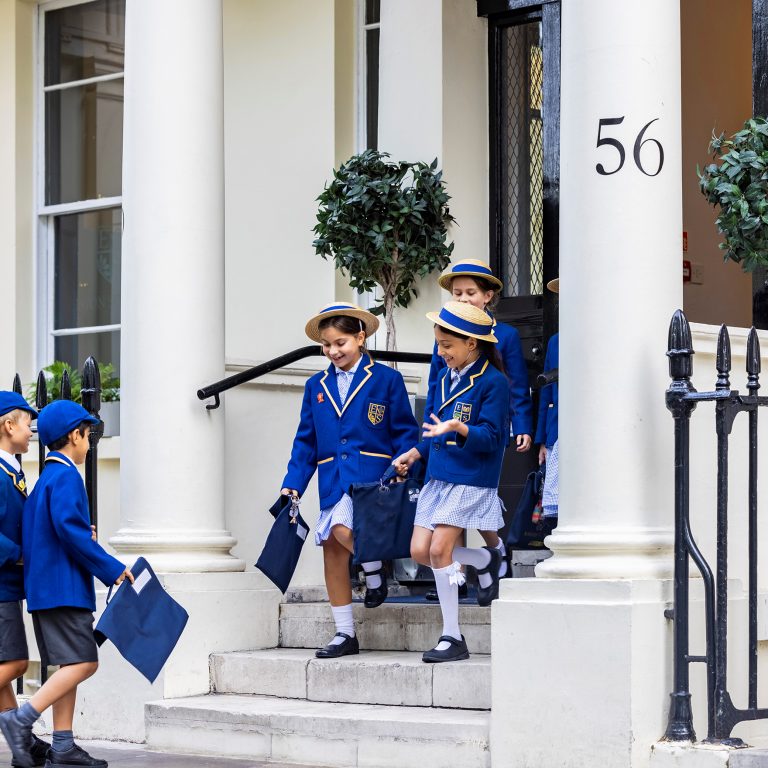 Eaton Square Students Using School Entrance