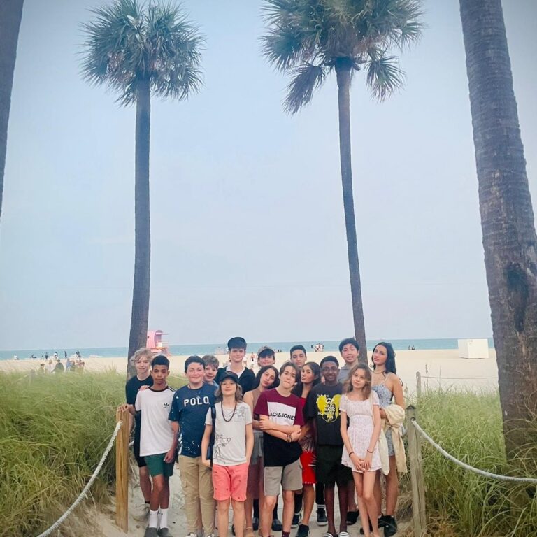 students at Miami beach