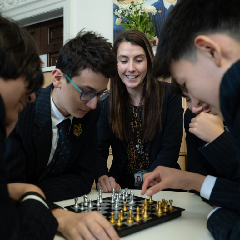 students playing chess