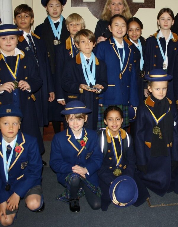 A group of Eaton Square Prep School pupils wearing the